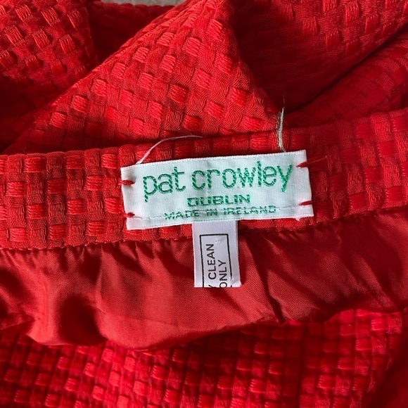 Pat Crowley Made in Ireland Red Mini Skirt, waist 16.5” - Picture 5 of 10